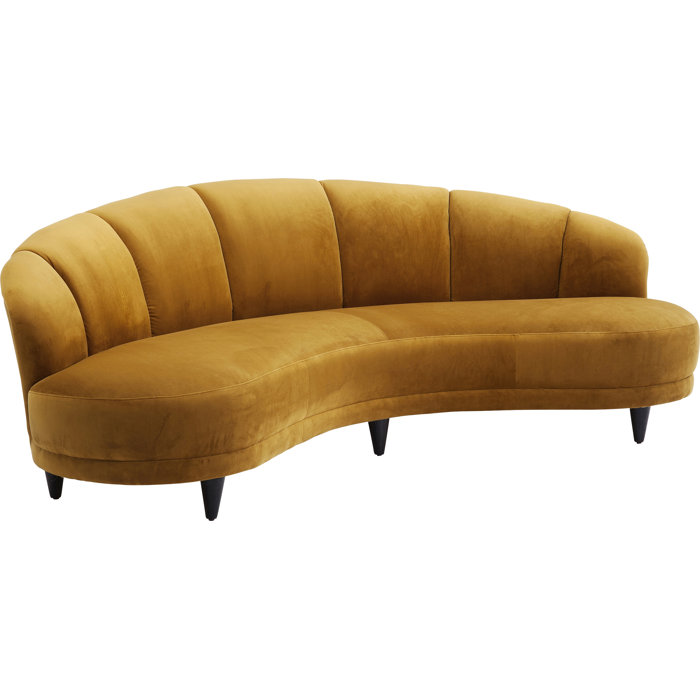 Kare Design 91.73'' Velvet Armless Curved Sofa Wayfair